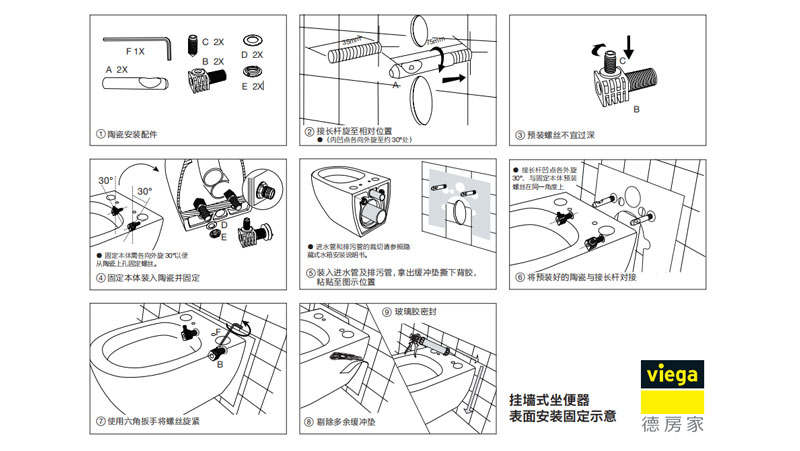 Prevista Shower Toilet Style 智能挂厕暗装款陶瓷安装说明书